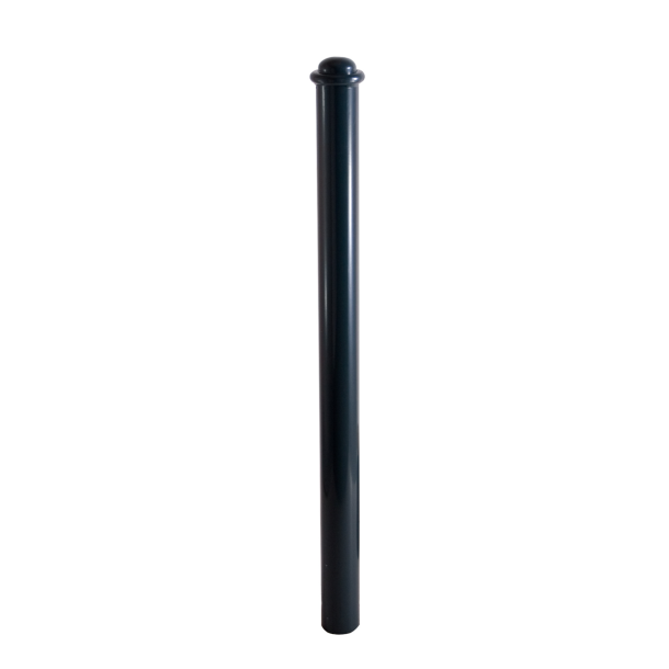 Ornamental bollard | Series 481B | � 82 mm | foldable, self-engaging lockfor casting in concrete, with hot-dip galvanized ground socket part-no. 470.60approx. 400 mm below ground | with triangular locking mechanism acc. with DIN 3223 | without eyelet